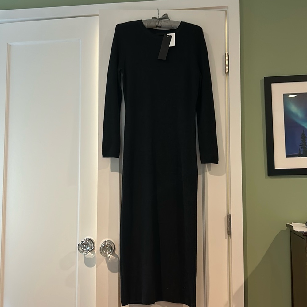 NWT Jenni Kayne Charcoal Merino Wool Dress Sz M
